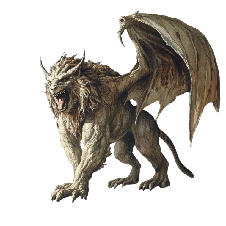 Grizzled Manticore Vinyl Car Decal Sticker – Waterproof & UV-Resistant 8"