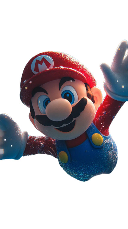 Cute Mario Floating Vinyl Car Decal Sticker – Waterproof & UV-Resistant 8"