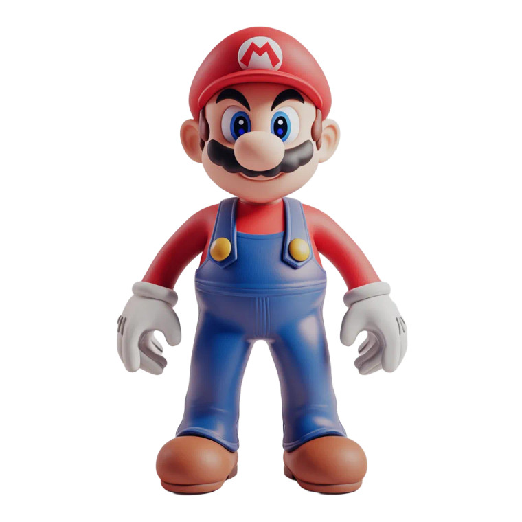 Super Mario Render Vinyl Car Decal Sticker – Waterproof & UV-Resistant 8"