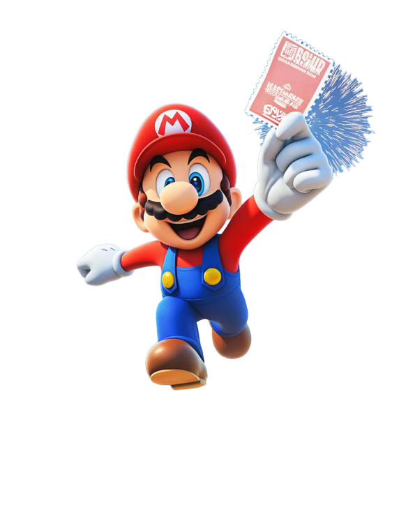 Mario'S Big Ticket Vinyl Car Decal Sticker – Waterproof & UV-Resistant 8"