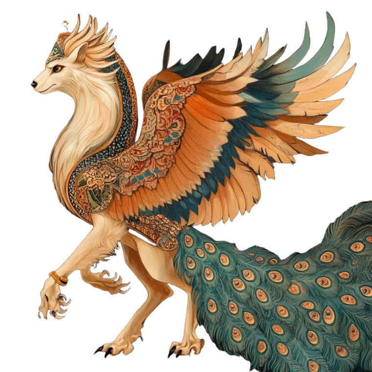 Simurgh Mythical Creature Vinyl Car Decal Sticker – Waterproof & UV-Resistant 8"