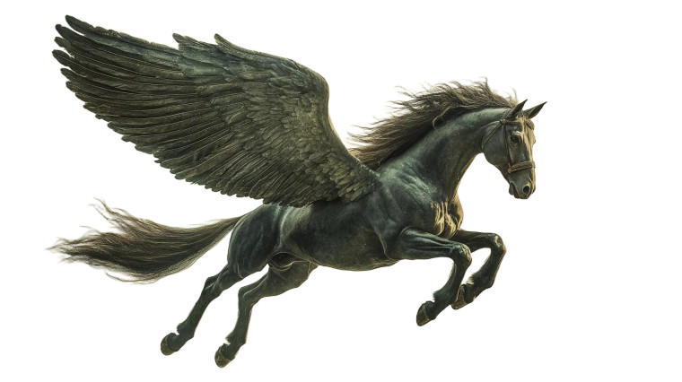 Winged Horse Vinyl Car Decal Sticker – Waterproof & UV-Resistant 8"
