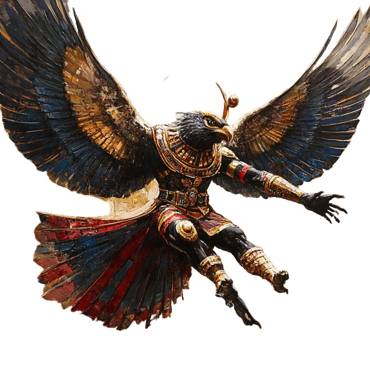 Winged Horus Battle Vinyl Car Decal Sticker – Waterproof & UV-Resistant 8"