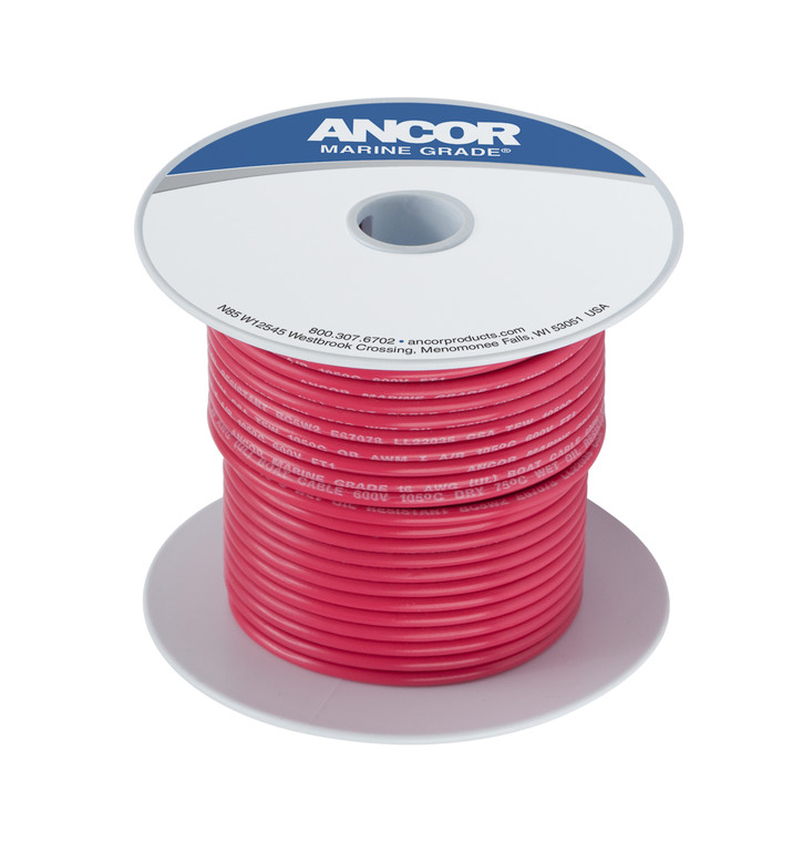 Premium Marine Grade Primary Wire | Flexible 6 Gauge Red | 25 Feet Spool | Tinned Copper/ PVC | UV Resistant | UL/ CSA/ ABYC Cert.