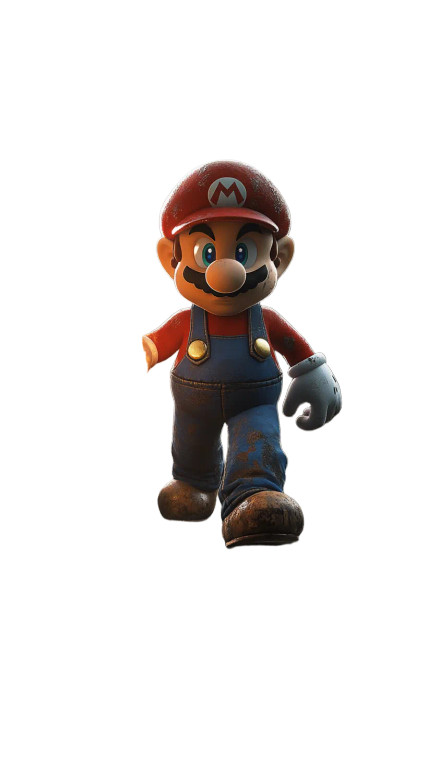 Battle-Scarred Mario Vinyl Car Decal Sticker – Waterproof & UV-Resistant 8"