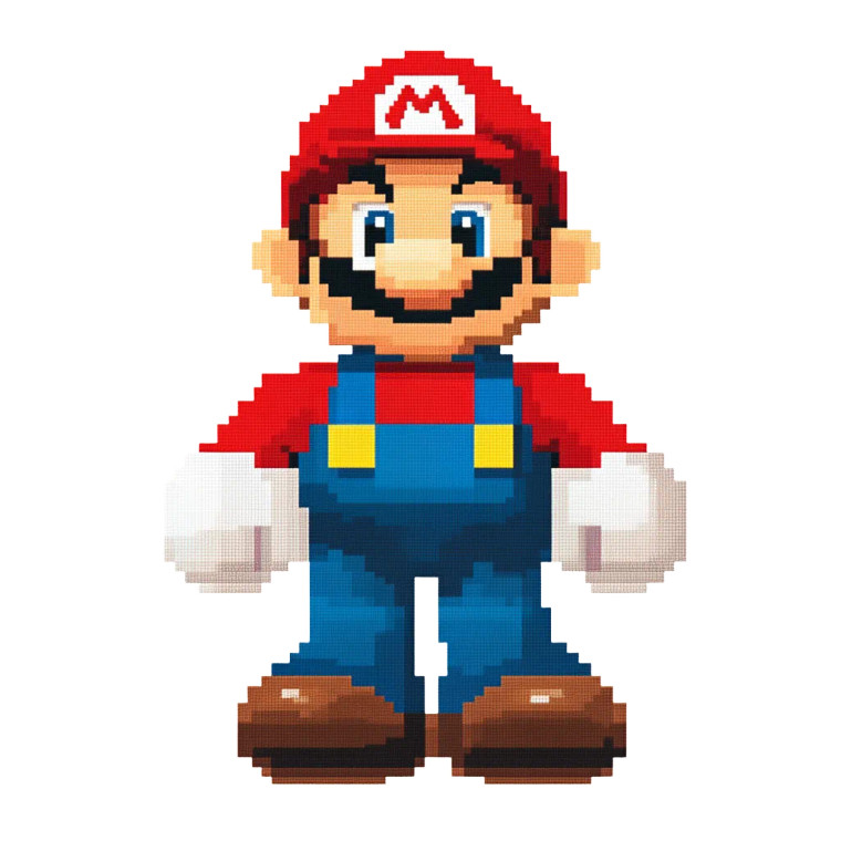Super Mario Pixel V4 Vinyl Car Decal Sticker – Waterproof & UV-Resistant 8"