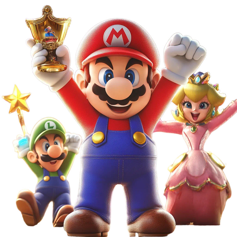 Mario Awards Ceremony Vinyl Car Decal Sticker – Waterproof & UV-Resistant 8"