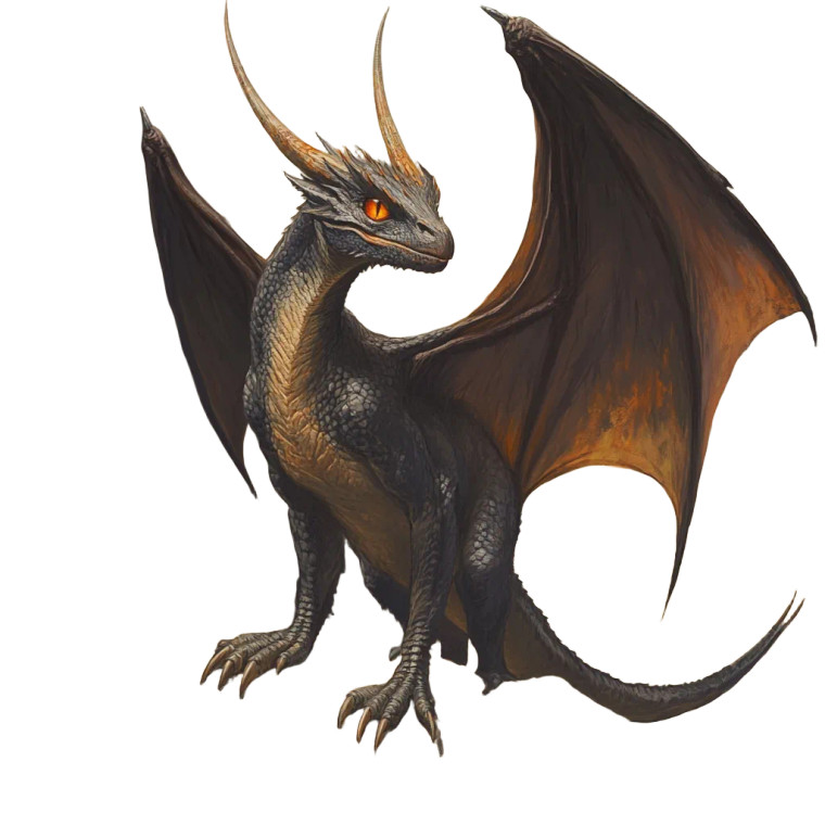 Dark Winged Dragon Vinyl Car Decal Sticker – Waterproof & UV-Resistant 8"