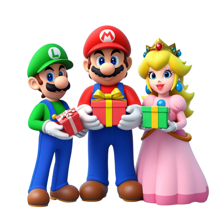 Mario Birthday Trio Vinyl Car Decal Sticker – Waterproof & UV-Resistant 8"