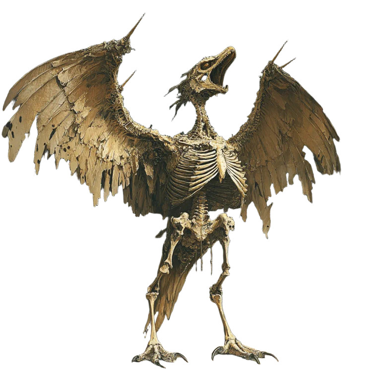 Demonic Bird Sculpture Vinyl Car Decal Sticker – Waterproof & UV-Resistant 8"