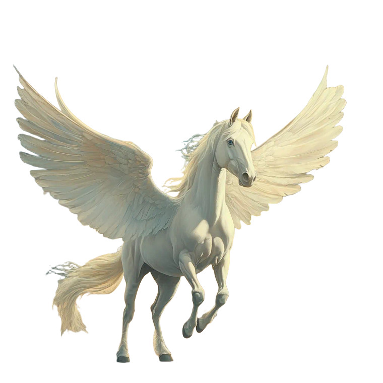 Majestic Winged Horse Vinyl Car Decal Sticker – Waterproof & UV-Resistant 8"