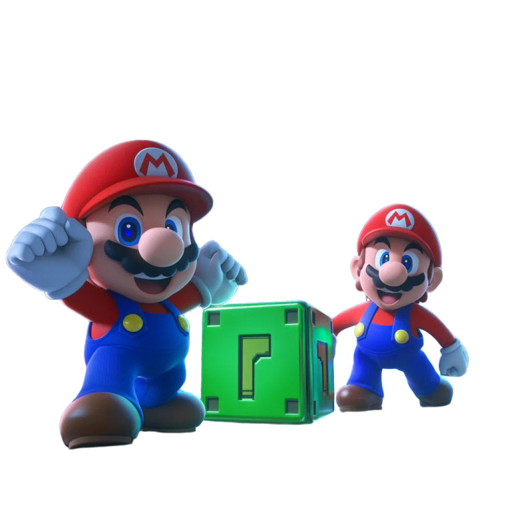 Futuristic Mario Game Vinyl Car Decal Sticker – Waterproof & UV-Resistant 8"