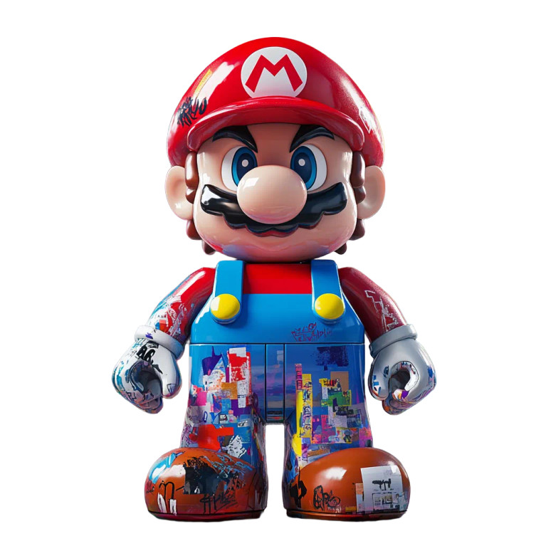 Graffiti Lego Mario Vinyl Car Decal Sticker – Waterproof & UV-Resistant 8"