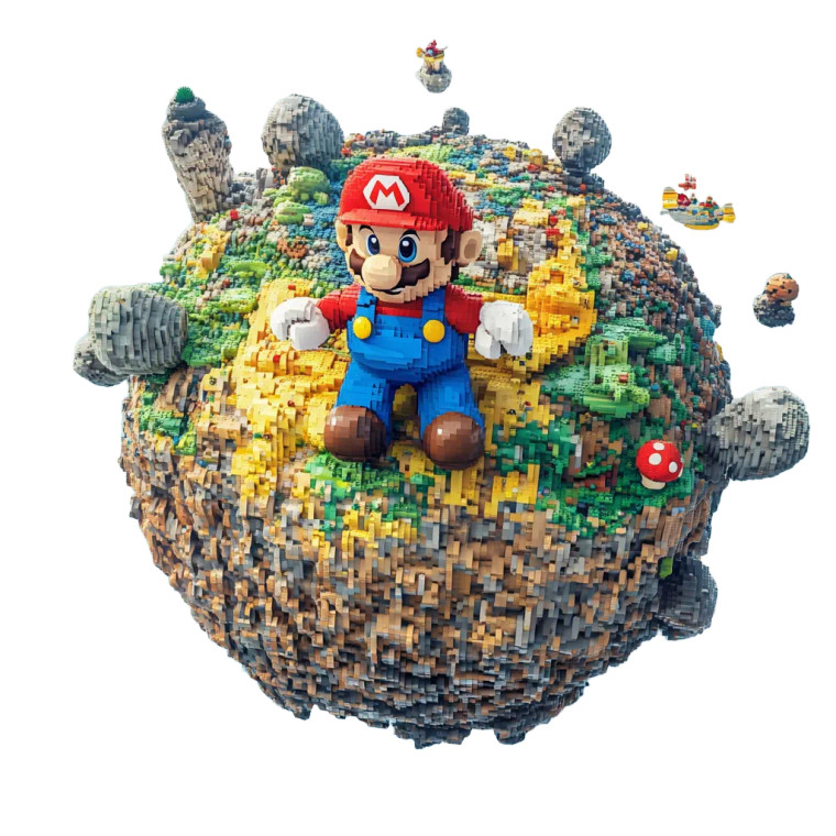 Lego Mario Planet Vinyl Car Decal Sticker – Waterproof & UV-Resistant 8"