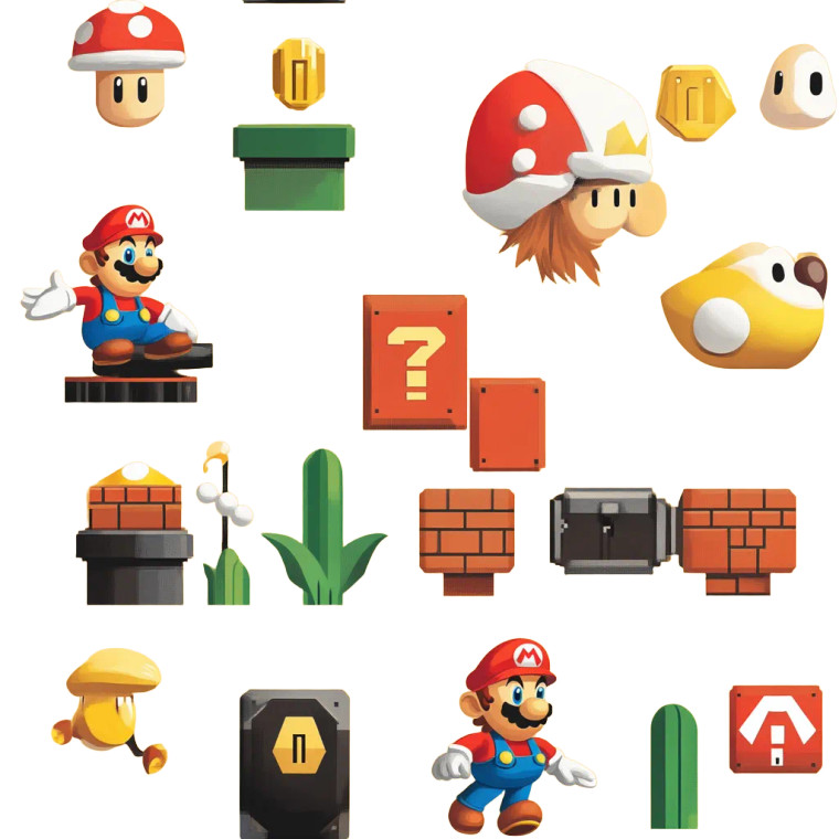 Various Mario Bros Vinyl Car Decal Sticker – Waterproof & UV-Resistant 8"
