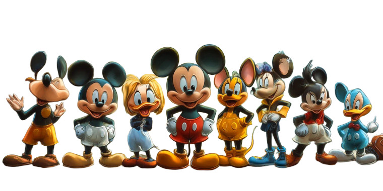 Disney Characters Gathering Vinyl Car Decal Sticker – Waterproof & UV-Resistant 8"