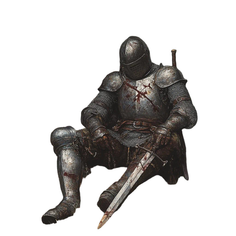 16Th Century Knight Vinyl Car Decal Sticker – Waterproof & UV-Resistant 8"