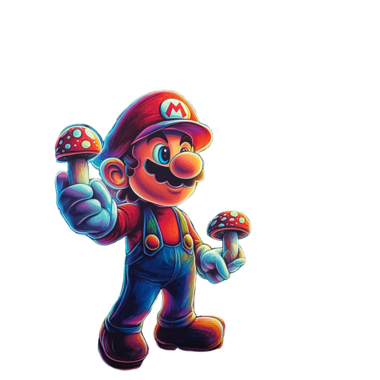 Trippy Super Mario Vinyl Car Decal Sticker – Waterproof & UV-Resistant 8"