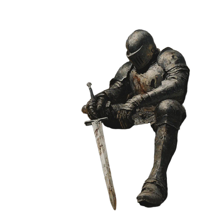 Knight At Campfire Vinyl Car Decal Sticker – Waterproof & UV-Resistant 8"