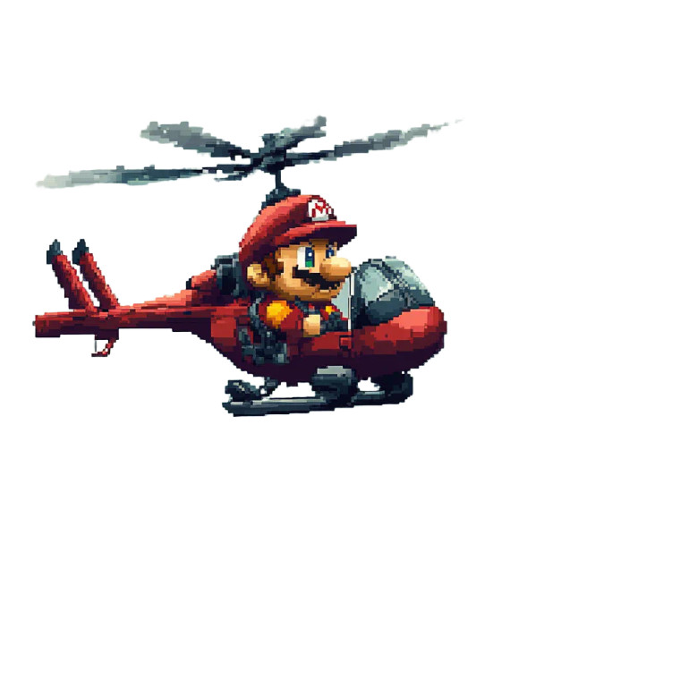 Pixel Art Mario V5 Vinyl Car Decal Sticker – Waterproof & UV-Resistant 8"