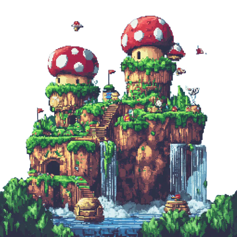 Super Mario Pixel V5 Vinyl Car Decal Sticker – Waterproof & UV-Resistant 8"