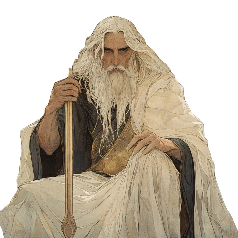 Saruman Mucha Style Vinyl Car Decal Sticker – Waterproof & UV-Resistant 8"