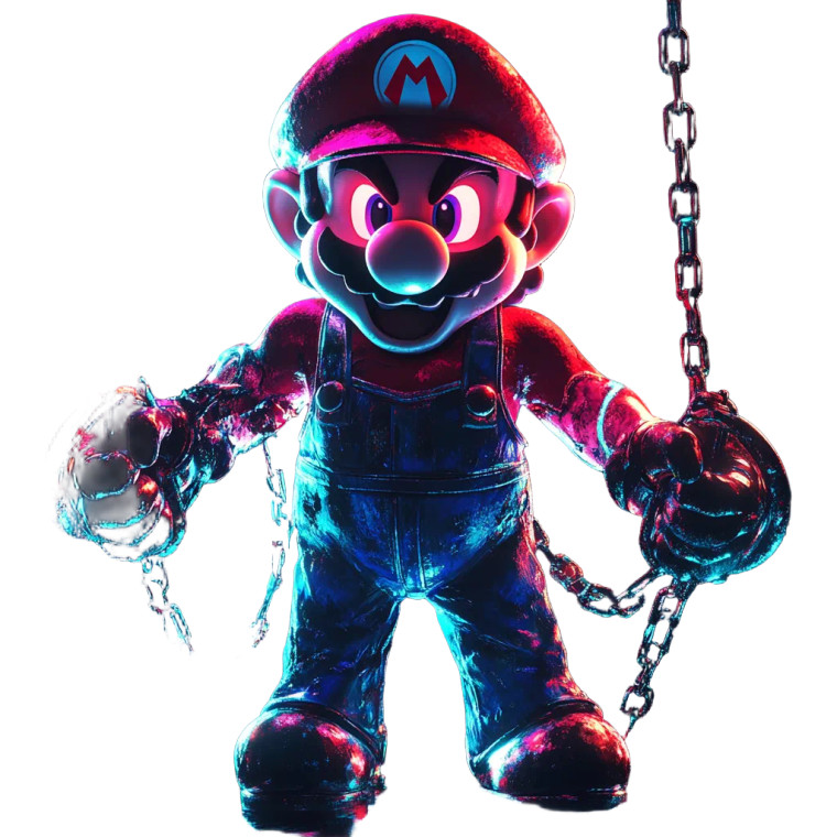 Pumped Up Mario Vinyl Car Decal Sticker – Waterproof & UV-Resistant 8"