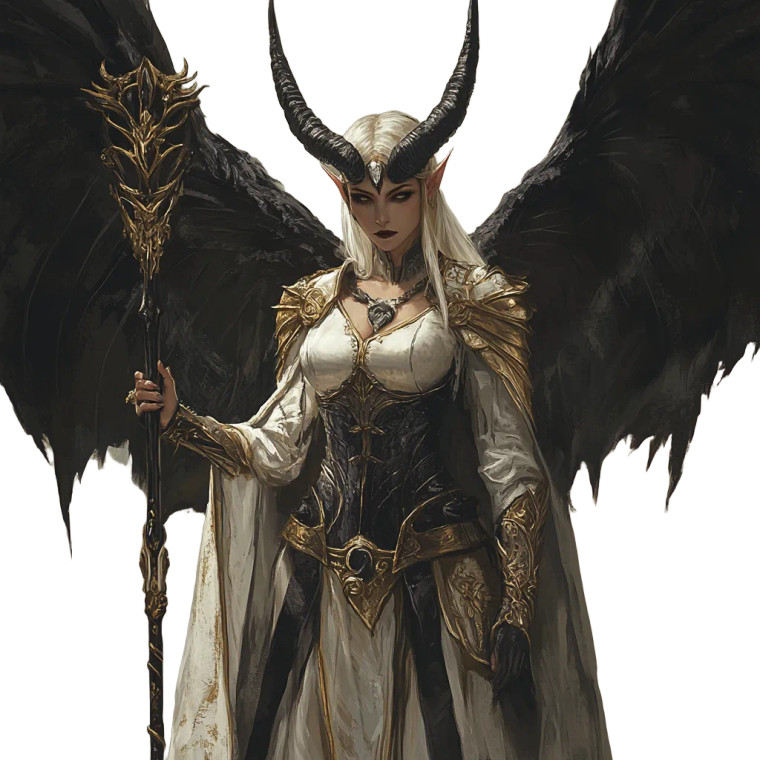 Dark Elf Deity Vinyl Car Decal Sticker – Waterproof & UV-Resistant 8"