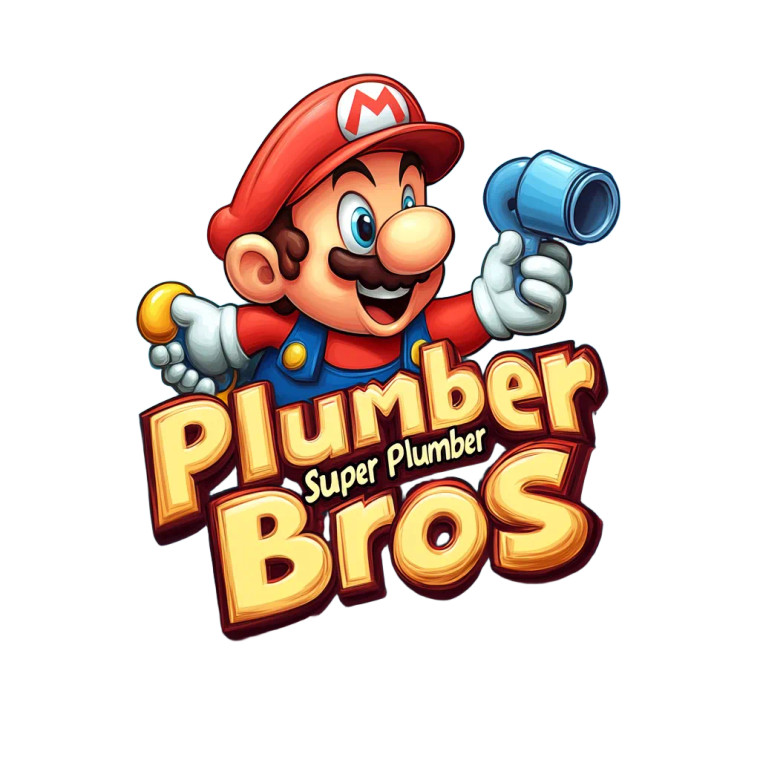 Super Plumber Bros Vinyl Car Decal Sticker – Waterproof & UV-Resistant 8"