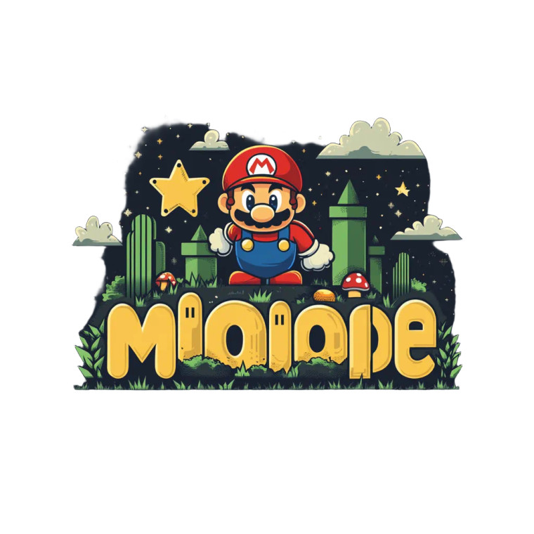 Mario Game Logo Vinyl Car Decal Sticker – Waterproof & UV-Resistant 8"