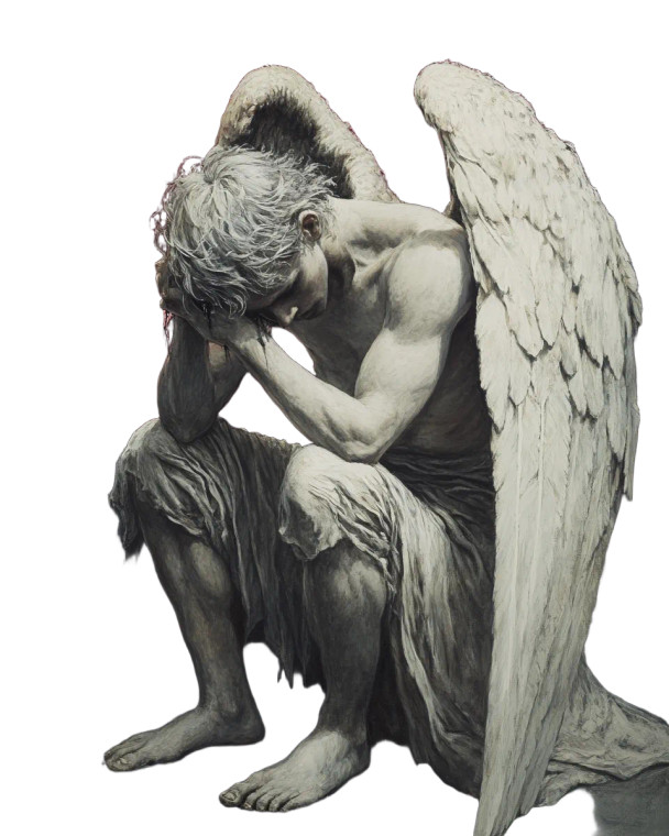 Crying Angel V3 Vinyl Car Decal Sticker – Waterproof & UV-Resistant 8"