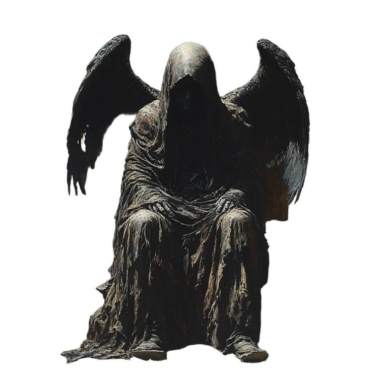 Dark Angel Statue V3 Vinyl Car Decal Sticker – Waterproof & UV-Resistant 8"