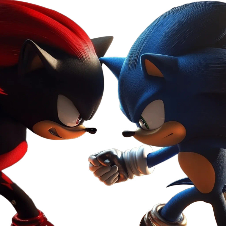 Sonic Vs Shadow V6 Vinyl Car Decal Sticker – Waterproof & UV-Resistant 8"