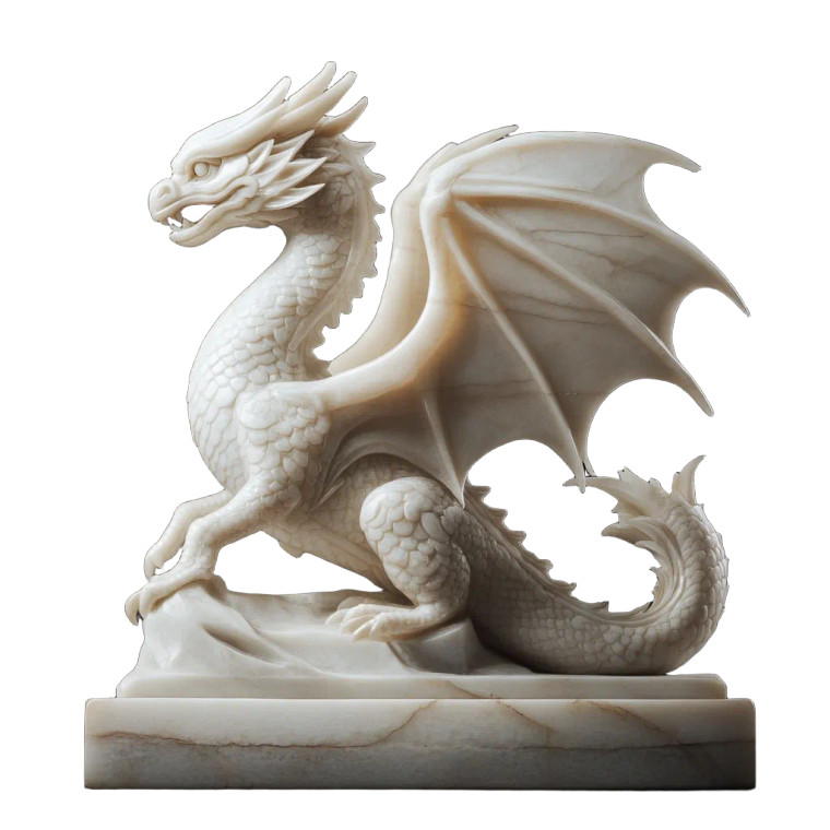 Welsh Dragon Statue Vinyl Car Decal Sticker – Waterproof & UV-Resistant 8"