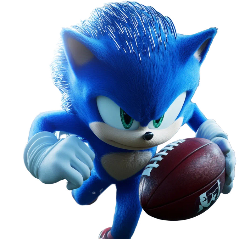Sonic Football Vinyl Car Decal Sticker – Waterproof & UV-Resistant 8"