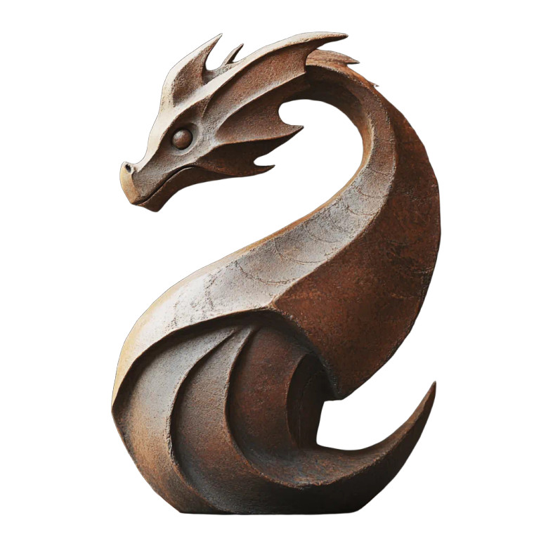 Dragon Sculpture V2 Vinyl Car Decal Sticker – Waterproof & UV-Resistant 8"