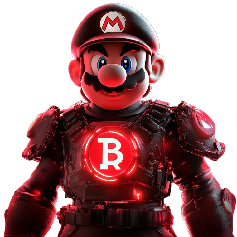 Futuristic Mario Trx Vinyl Car Decal Sticker – Waterproof & UV-Resistant 8"