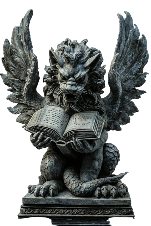 Winged Lion Dragon Vinyl Car Decal Sticker – Waterproof & UV-Resistant 8"