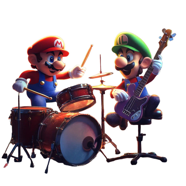 Mario Band Performance Vinyl Car Decal Sticker – Waterproof & UV-Resistant 8"