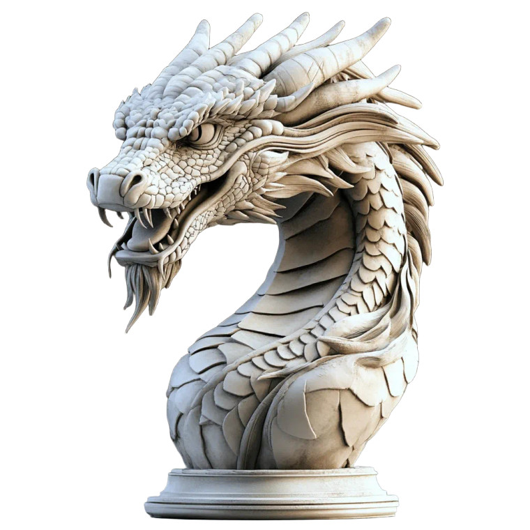 Greek Dragon Sculpture Vinyl Car Decal Sticker – Waterproof & UV-Resistant 8"