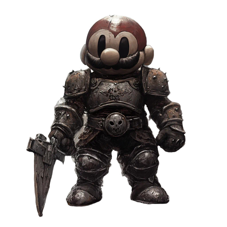 Dark Souls Mario Vinyl Car Decal Sticker – Waterproof & UV-Resistant 8"