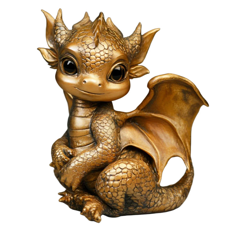Baby Gold Dragon Vinyl Car Decal Sticker – Waterproof & UV-Resistant 8"