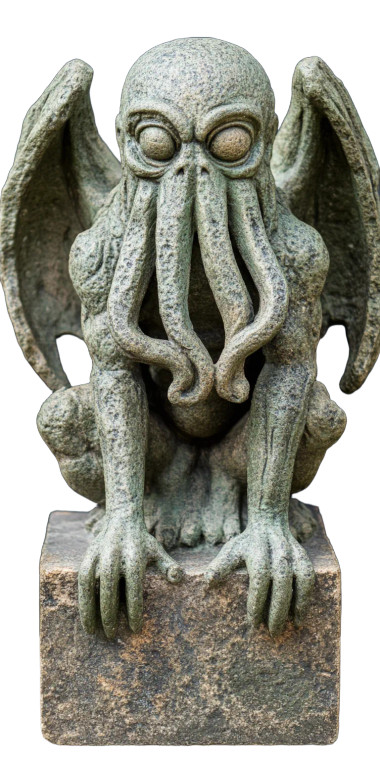 Stone Cthulhu Idol Vinyl Car Decal Sticker – Waterproof & UV-Resistant 8"