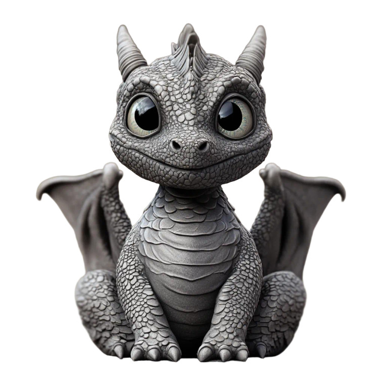 Playful Sitting Dragon Vinyl Car Decal Sticker – Waterproof & UV-Resistant 8"