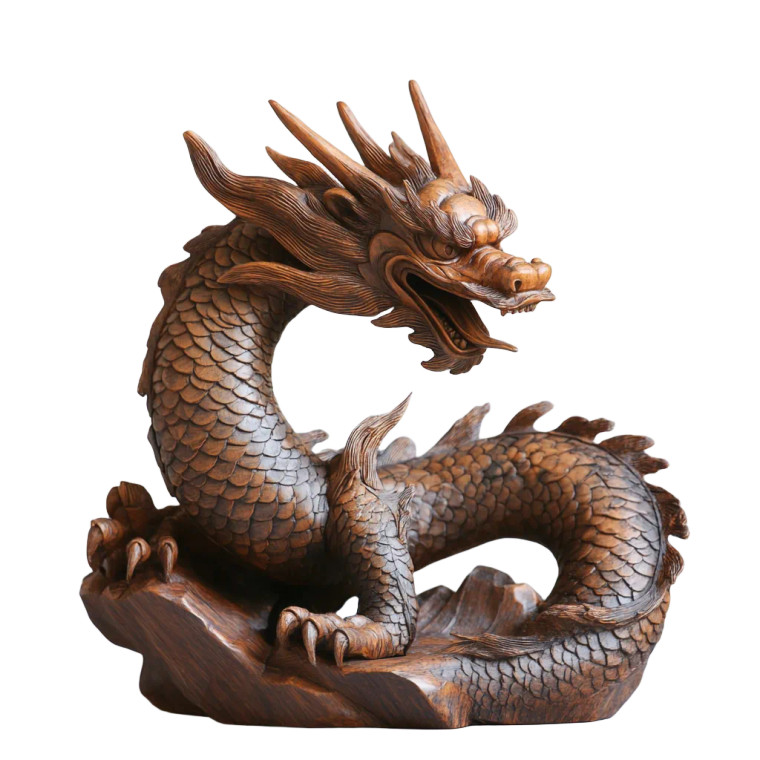 Dragon Sculpture V4 Vinyl Car Decal Sticker – Waterproof & UV-Resistant 8"