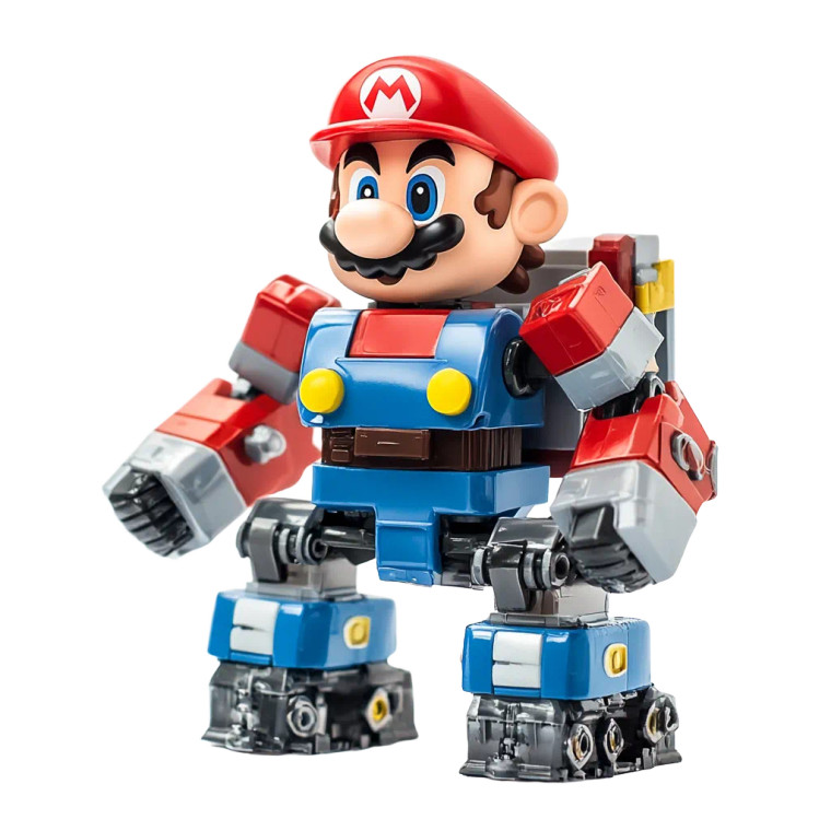 Super Mario Robot Vinyl Car Decal Sticker – Waterproof & UV-Resistant 8"