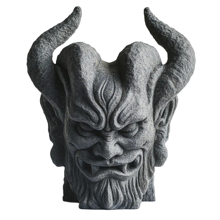 Demon Sculpture Vinyl Car Decal Sticker – Waterproof & UV-Resistant 8"