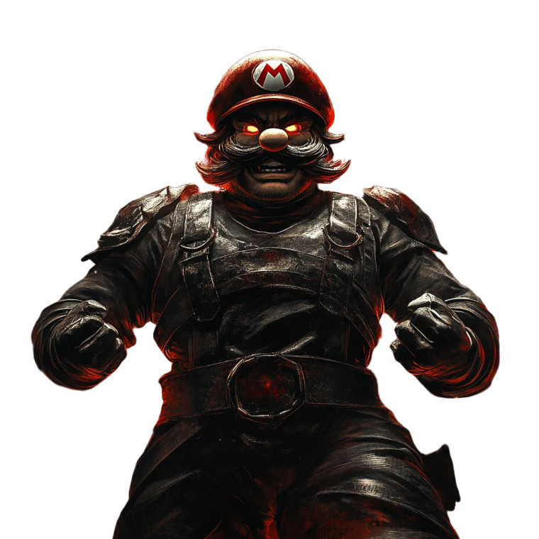 Evil Super Mario V2 Vinyl Car Decal Sticker – Waterproof & UV-Resistant 8"