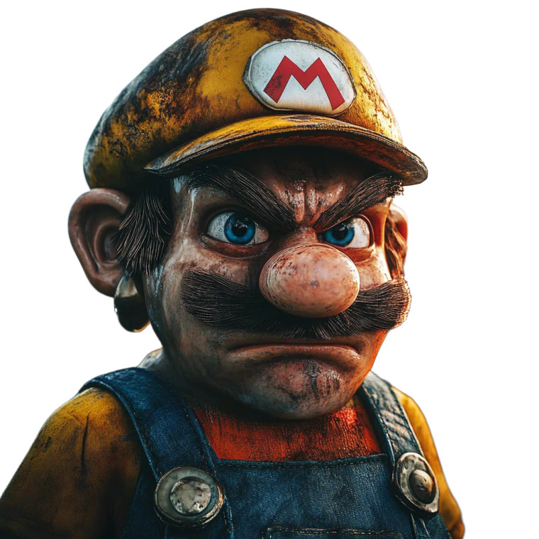 Realistic Wario Game Vinyl Car Decal Sticker – Waterproof & UV-Resistant 8"