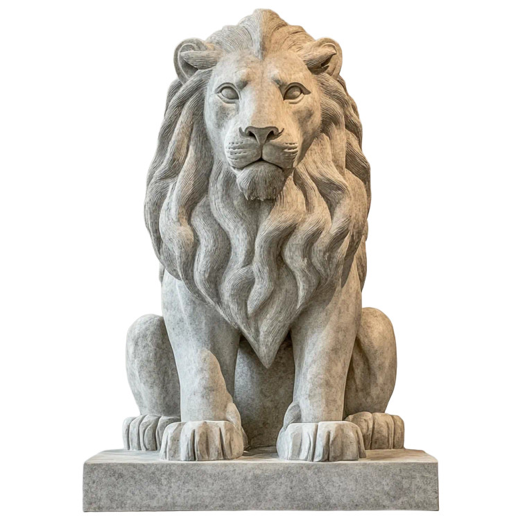 Art Deco Lion Statue Vinyl Car Decal Sticker – Waterproof & UV-Resistant 8"